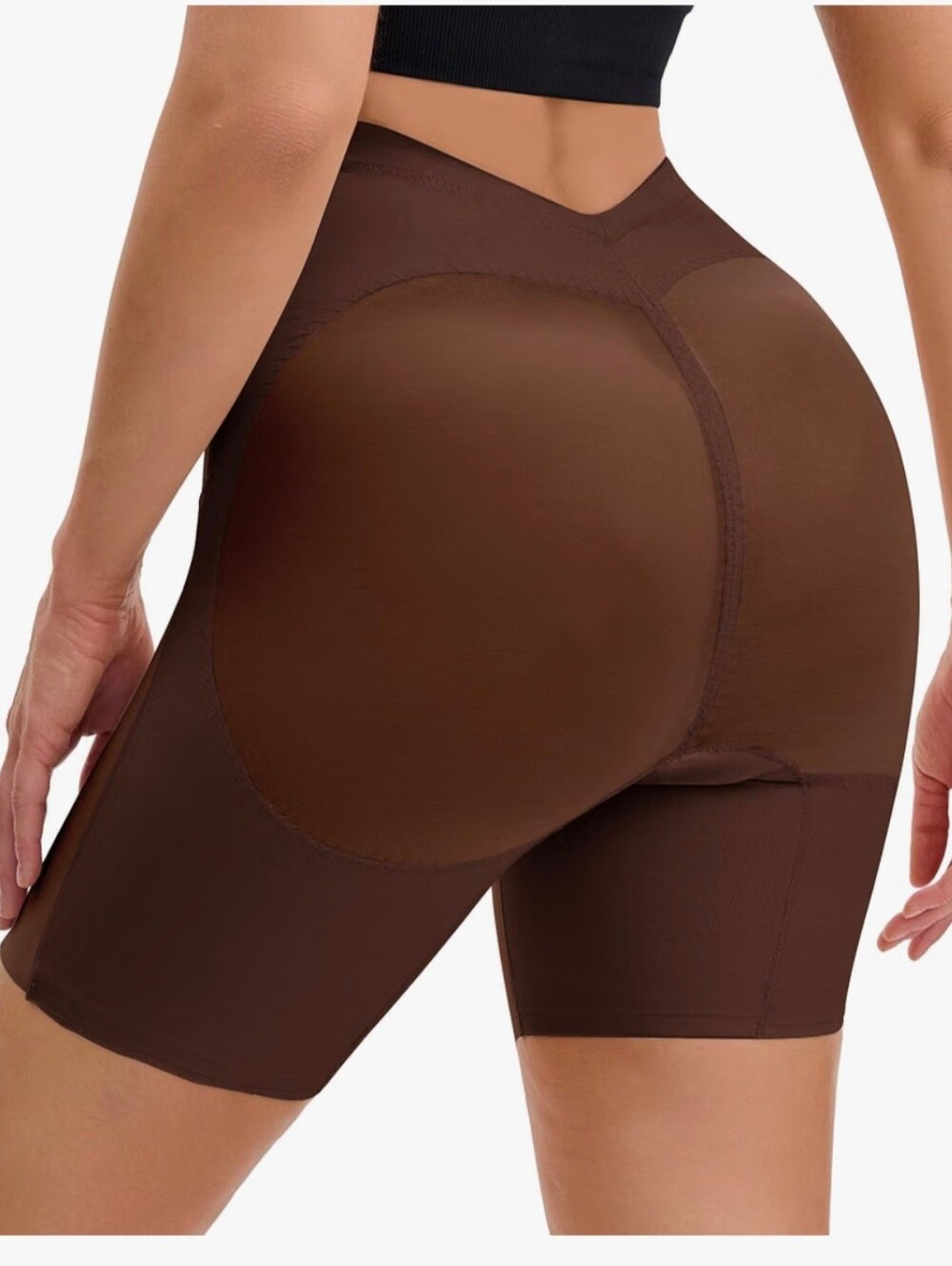 NWOT Brown Low Back Shapewear Shorts - Large